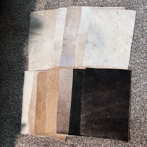Lot of genuine cowhide leather sheets (13)